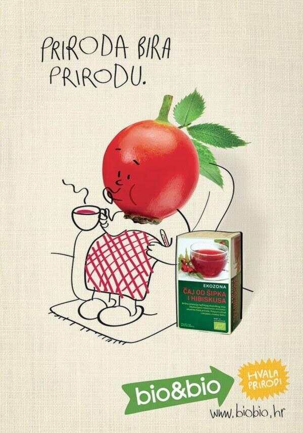 100%纯天然果汁创意广告设计