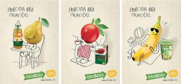 100%纯天然果汁创意广告设计